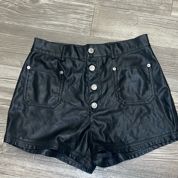 Vegan Leather Shorts - Picture 1 of 2